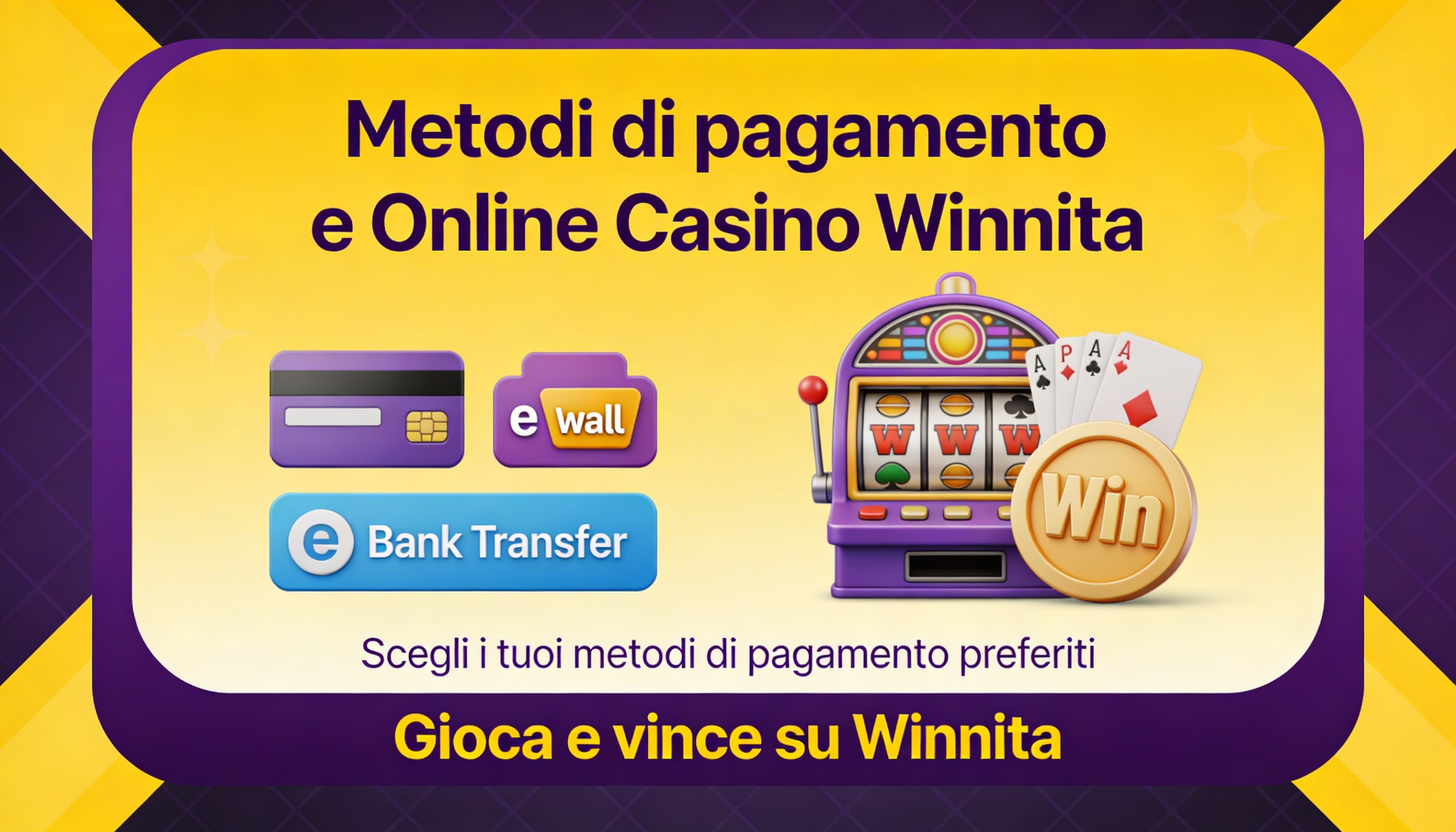 Su Winnita Casino Italy i giocatori possono effettuare depositi e prelievi in tutta semplicità